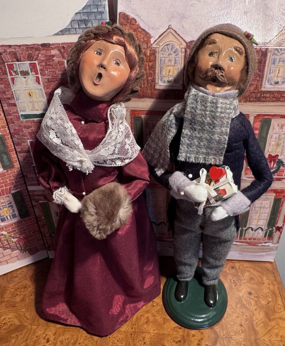 Vintage Byers Choice Valentine Victorian Couple 1993 2002 Signed Numbered ~ P11